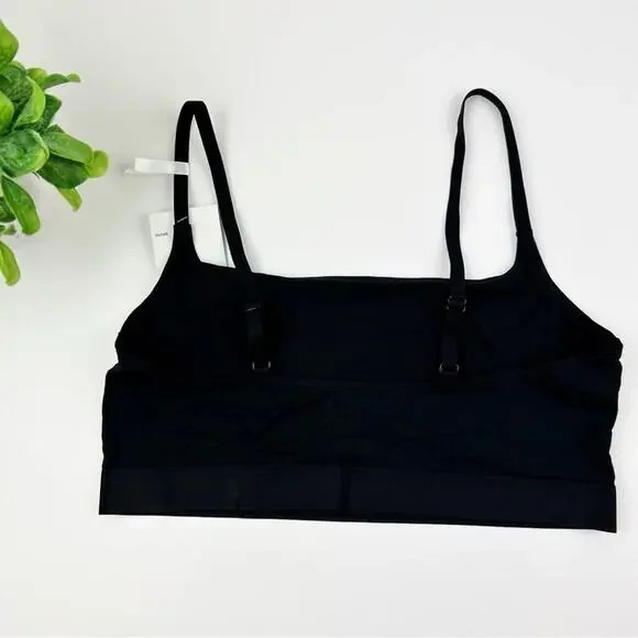 DKNY Cotton Blend Logo Wire-Free Bralette DK4509 Black Size Small - Picture 4 of 5